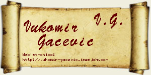 Vukomir Gačević vizit kartica